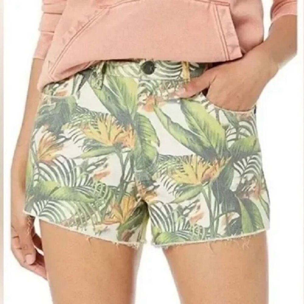 KUT FROM THE KLOTH Shorts Jane High Rise Tropical Blossom Size 14